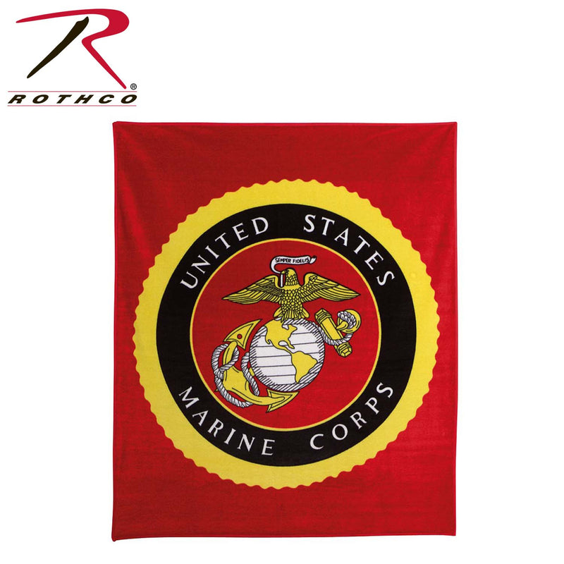 Rothco Military Insignia Fleece Blankets - Navy