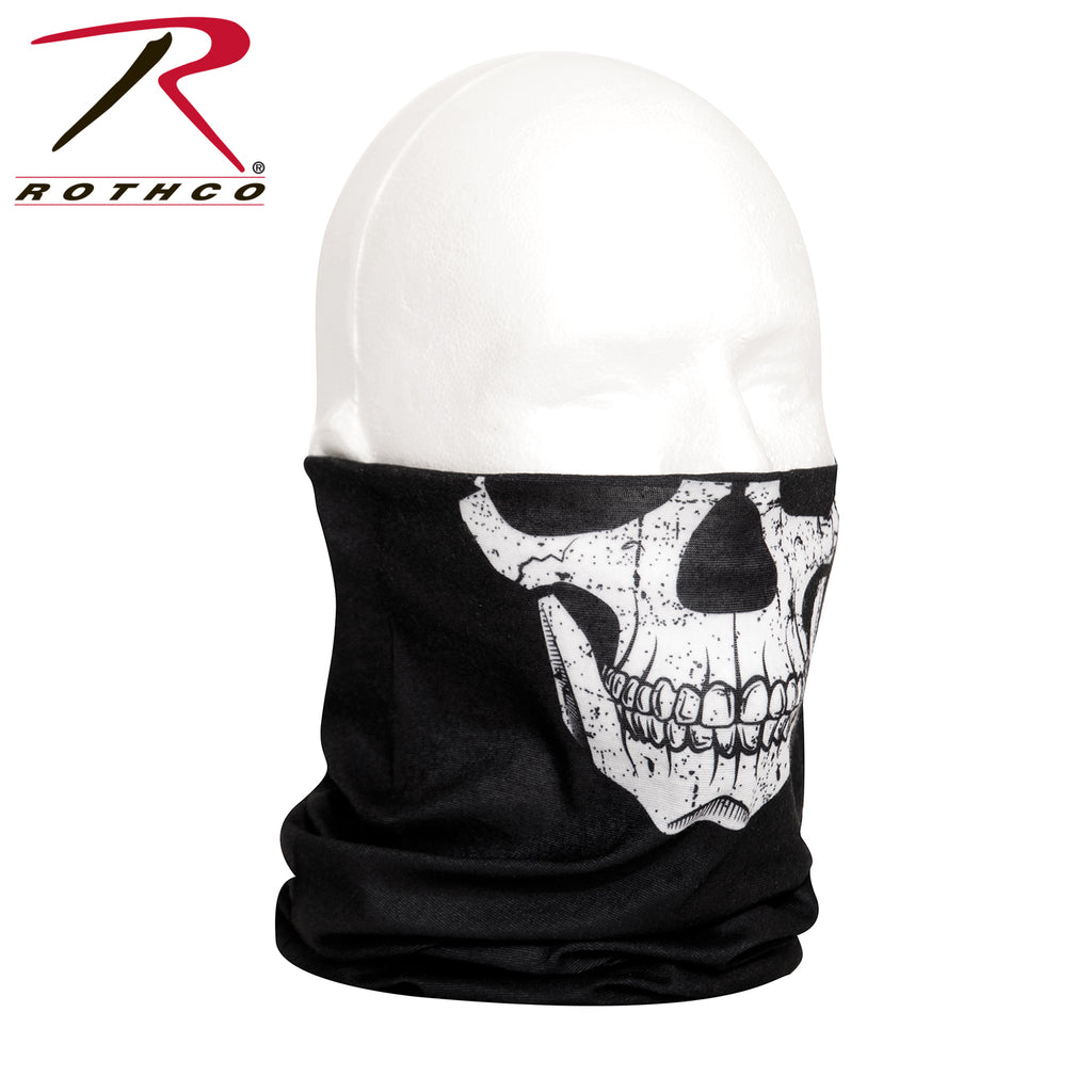 Rothco Multi-Use Neck Gaiter and Face Covering Tactical Wrap - Skull Print