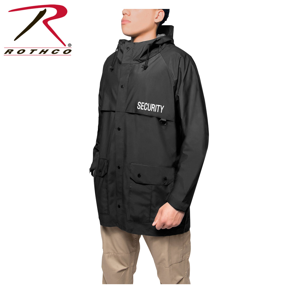 Rothco Security Nylon Rain Jacket - Black