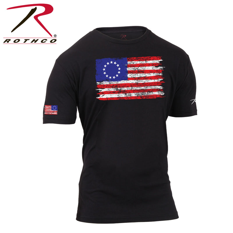 Rothco Colonial Betsy Ross Flag T-Shirt - Black