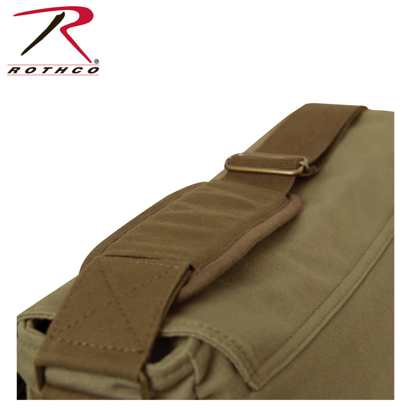 Rothco Deluxe Vintage Canvas Messenger Bag - Olive Drab