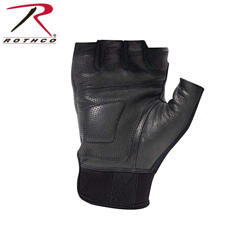 Rothco Fingerless Cut and Fire Resistant Carbon Hard Knuckle Gloves - Black