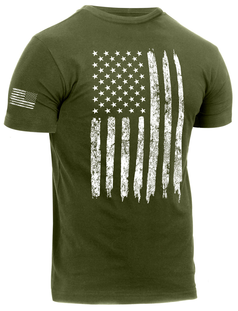 Rothco Distressed US Flag Athletic Fit T-Shirt