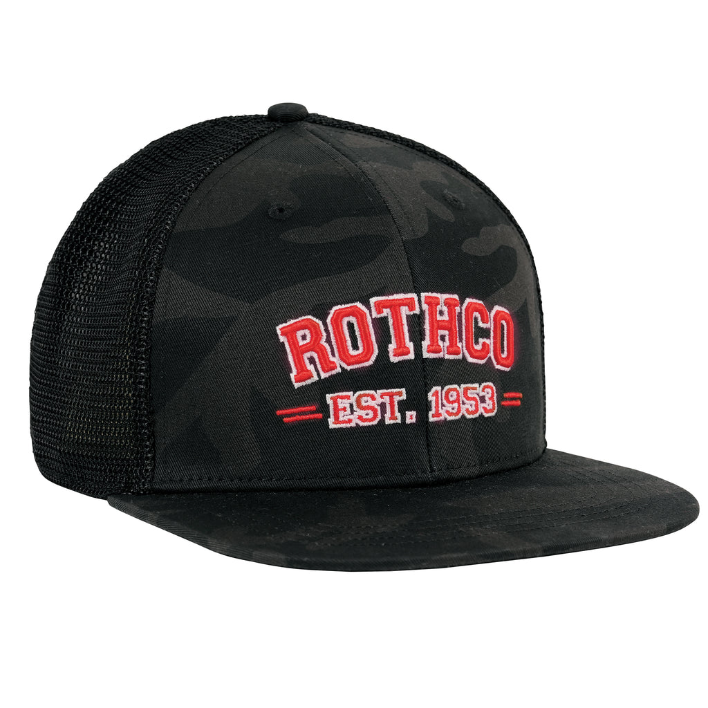 Rothco Est. 1953 Embroidered Midnight Black Camo Trucker Hat