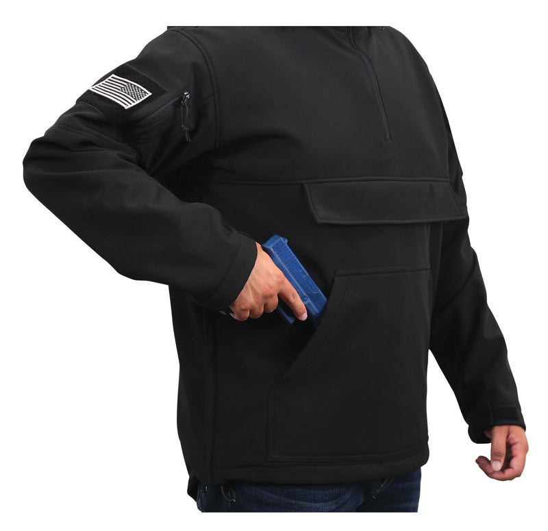 Rothco Concealed Carry Soft Shell Anorak - Black