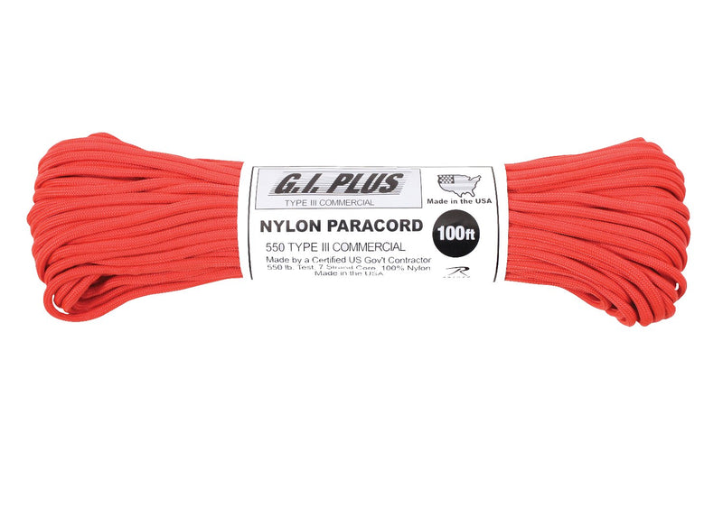 Rothco Nylon Paracord Type III 550 LB 100FT