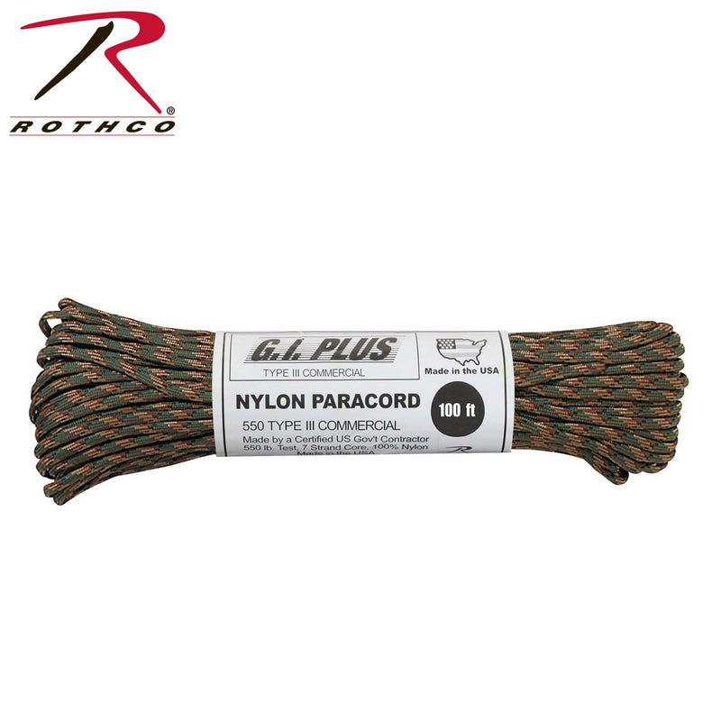 Rothco Nylon Paracord Type III 550 LB 100FT