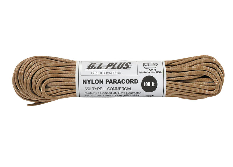 Rothco Nylon Paracord Type III 550 LB 100FT