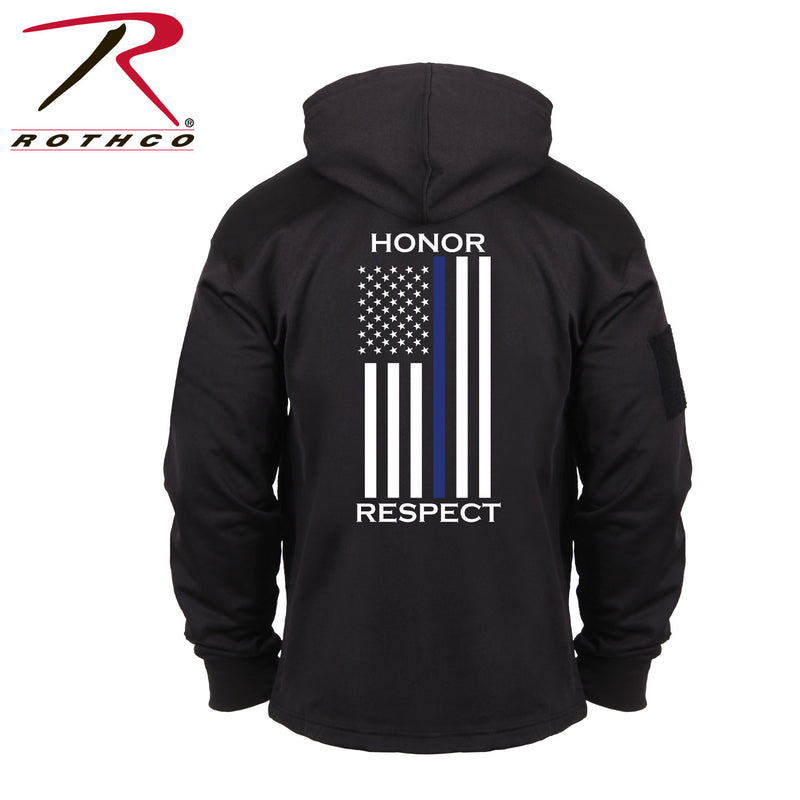 Rothco Honor and Respect Thin Blue Line Concealed Carry Hoodie - Black