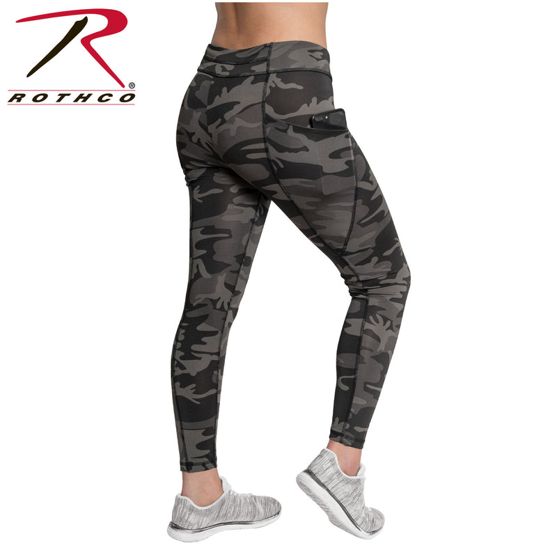 Rothco Womens Workout Performance Camo Leggings With Pockets