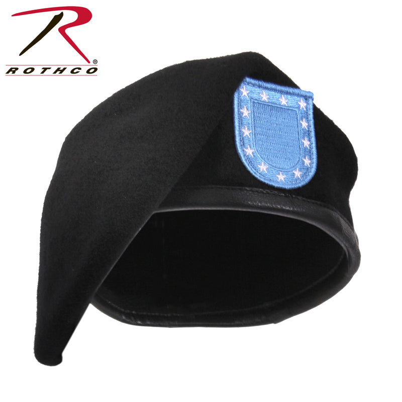 Rothco Inspection Ready Black Beret With Flash
