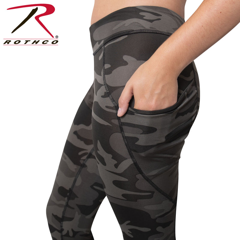 Rothco Womens Camo Workout Performance Legging Shorts