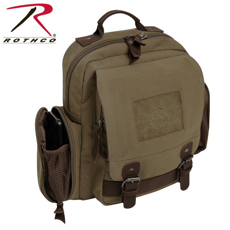 Rothco Vintage Canvas Sling Backpack - Olive Drab