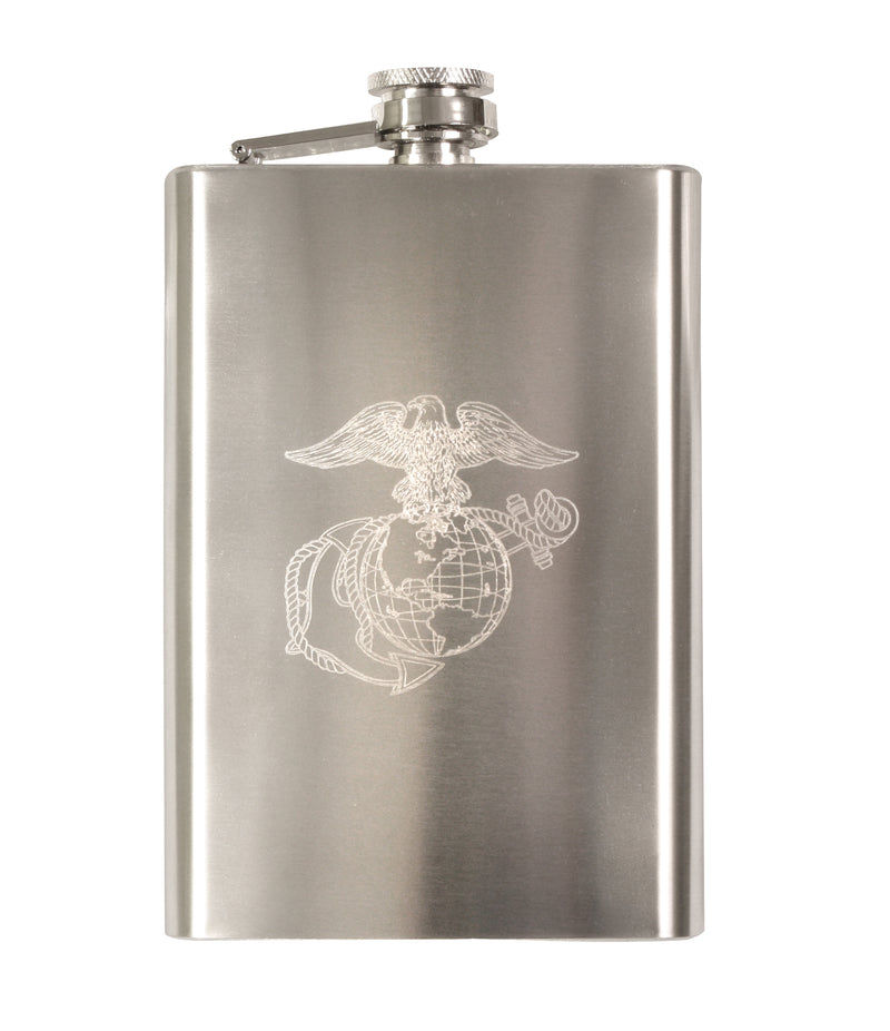 Rothco Engraved USMC Stainless Steel Flask