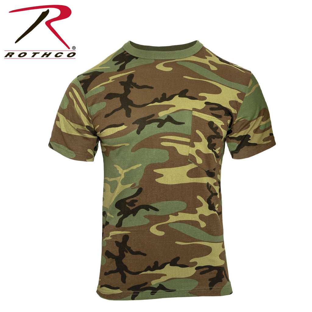 Rothco Woodland Camo T-Shirt w/ Pocket