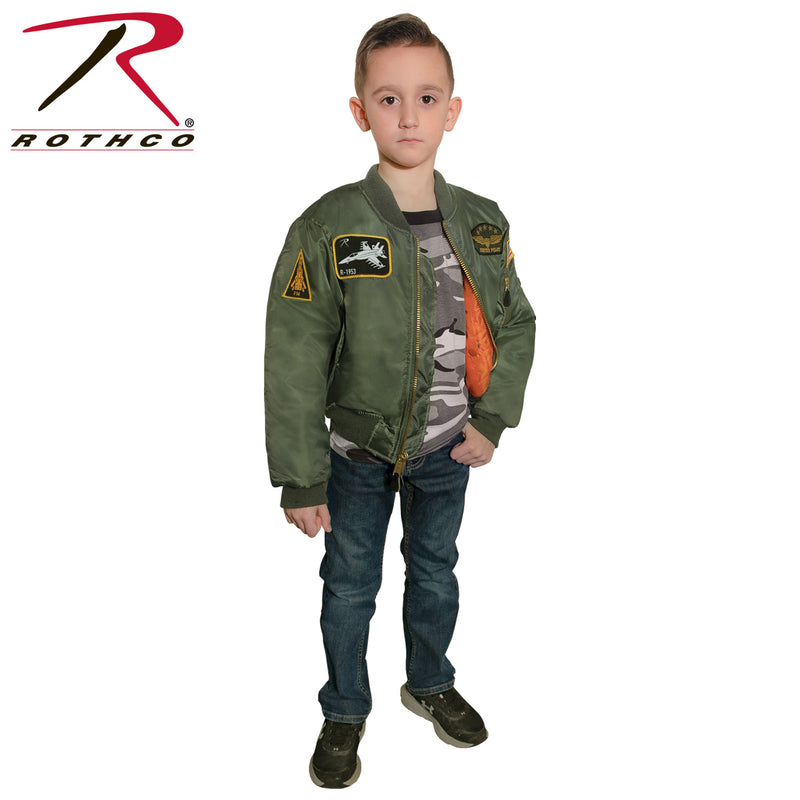 Rothco Kids Flight Jacket With Patches
