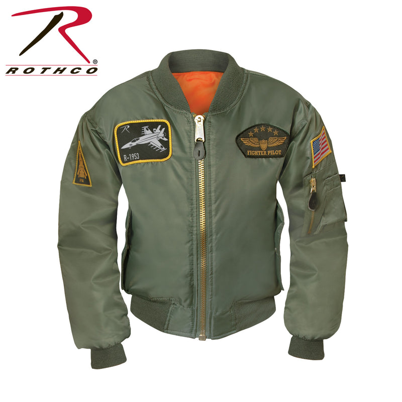 Rothco Kids Flight Jacket With Patches