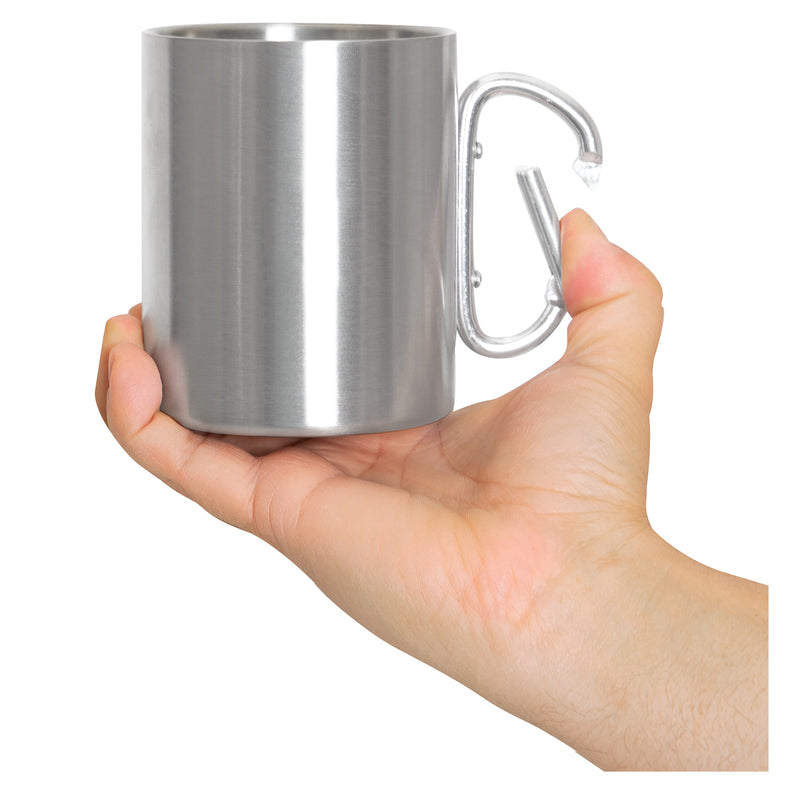 Rothco Insulated Stainless Steel Portable Camping Mug With Carabiner Handle – 15 oz