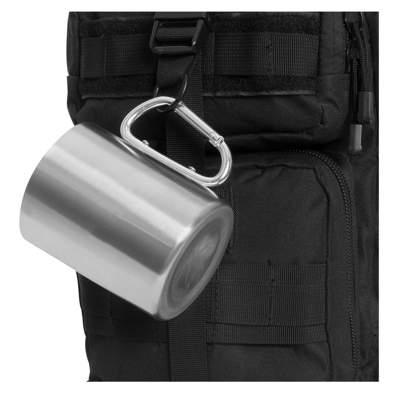 Rothco Insulated Stainless Steel Portable Camping Mug With Carabiner Handle – 15 oz