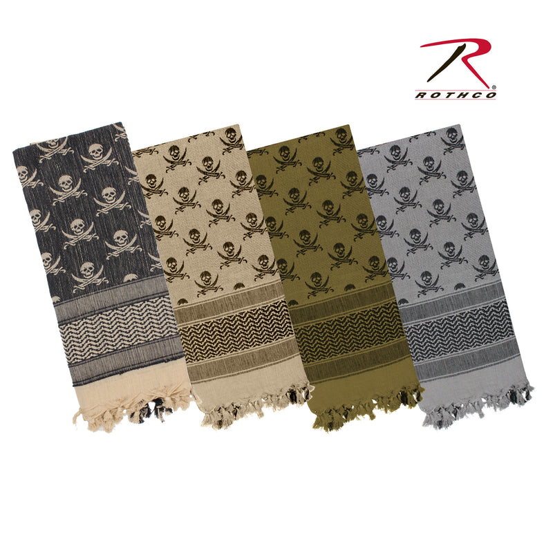 Rothco Skulls Shemagh Tactical Desert Keffiyeh Scarf