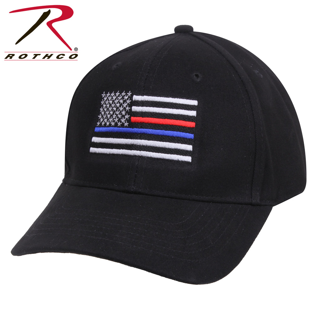 Rothco Thin Blue Line & Red Line Low Profile Flag Cap