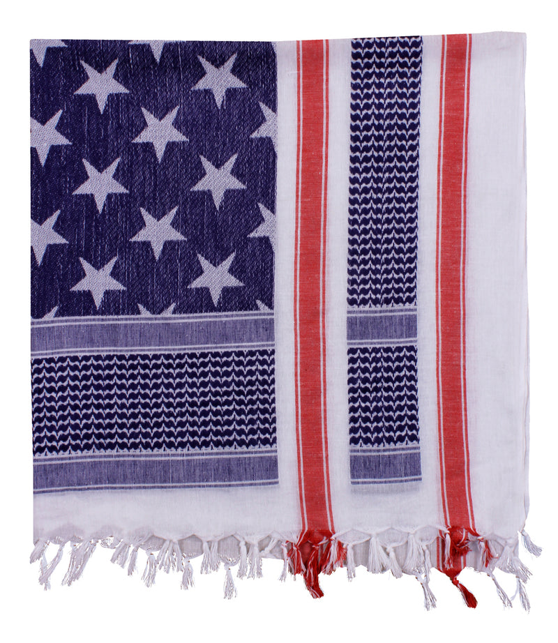Rothco Stars and Stripes US Flag Shemagh Tactical Desert Keffiyeh Scarf