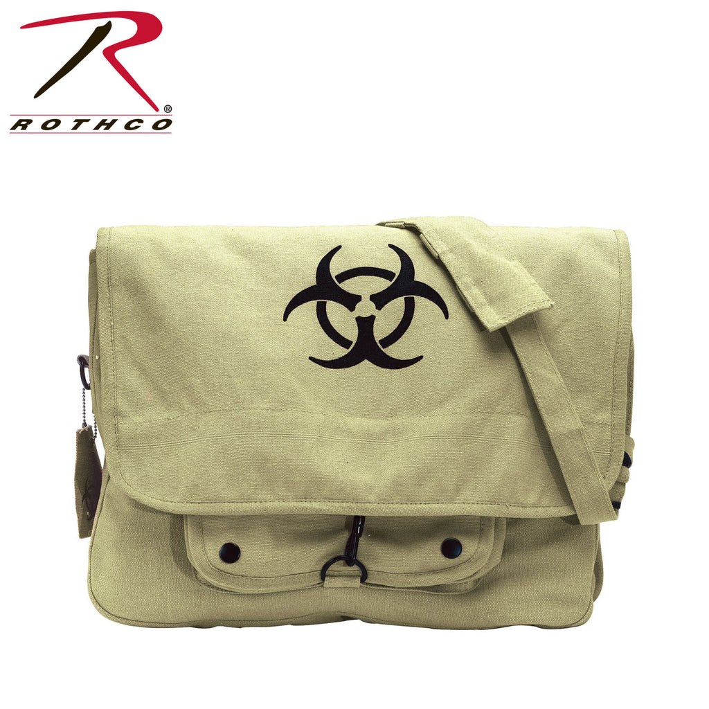 Rothco Vintage Canvas Paratrooper Bag w- Bio-Hazard Symbol