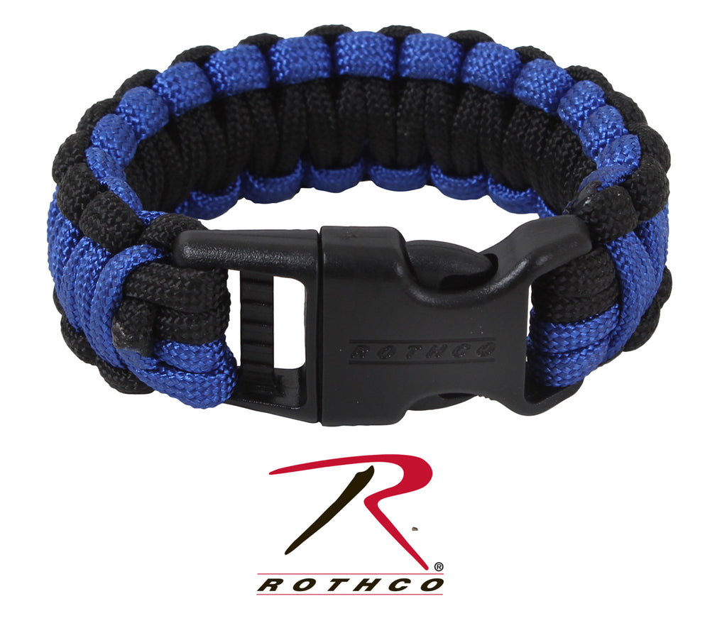 Rothco Deluxe Thin Blue Line Paracord Bracelet