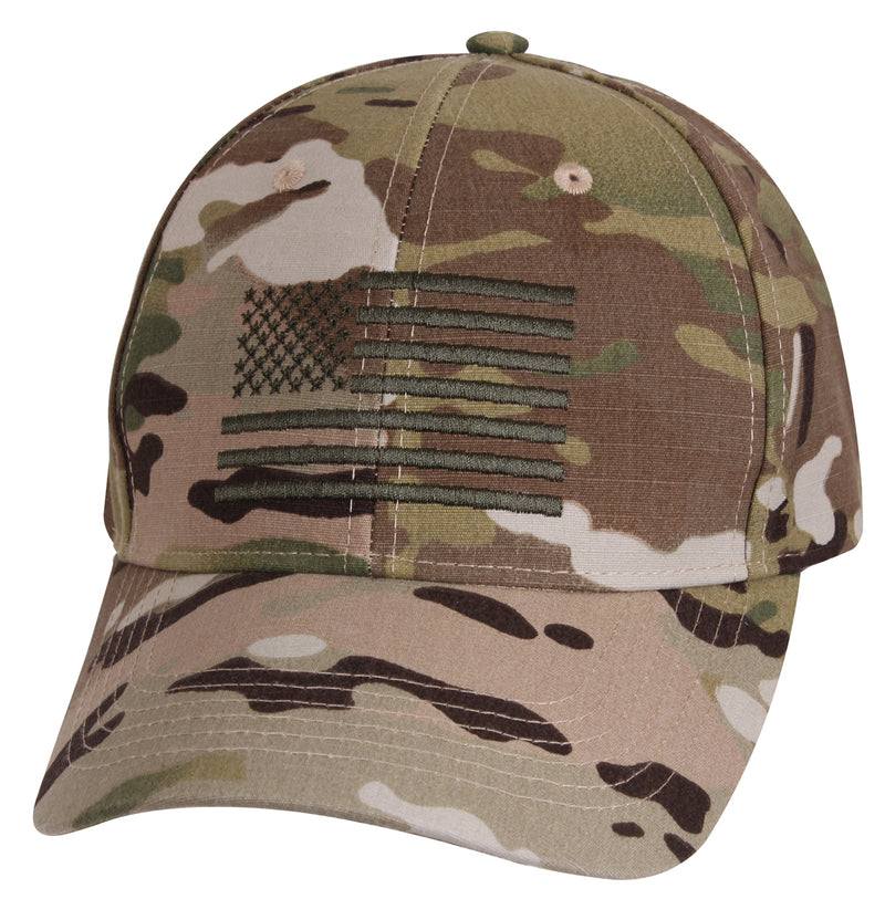 Rothco MultiCam Low Profile Cap With US Flag
