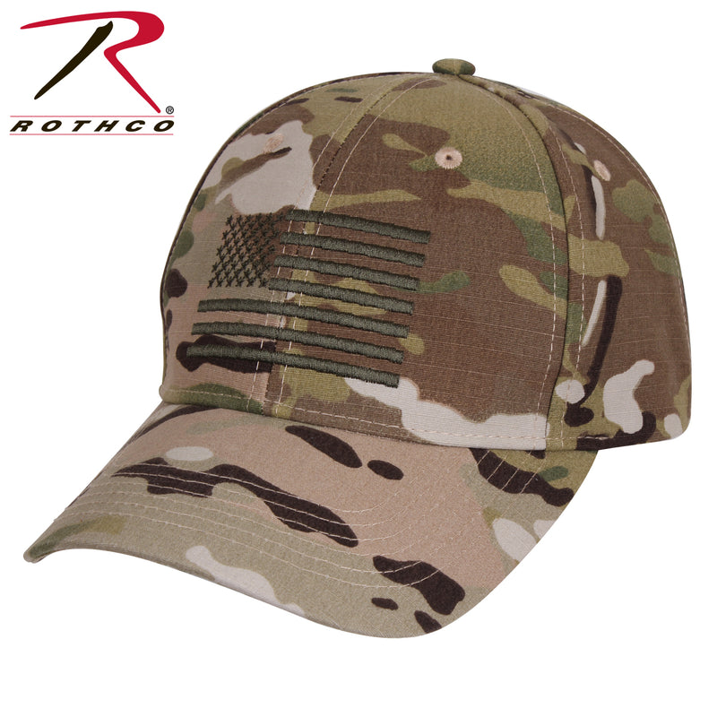 Rothco MultiCam Low Profile Cap With US Flag